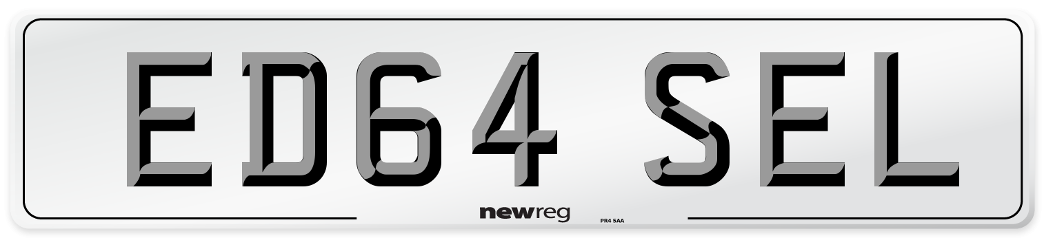 ED64 SEL Number Plate from New Reg
